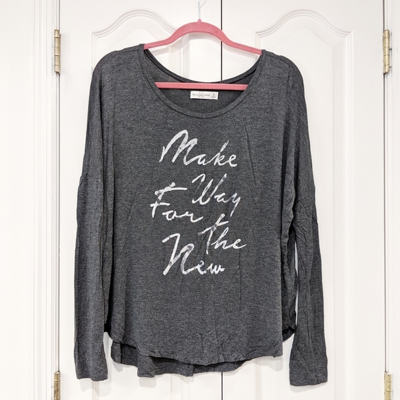 Abercrombie & Fitch Tops - 🏷️ Abercrombie & Fitch Long Sleeve Oversized Tee